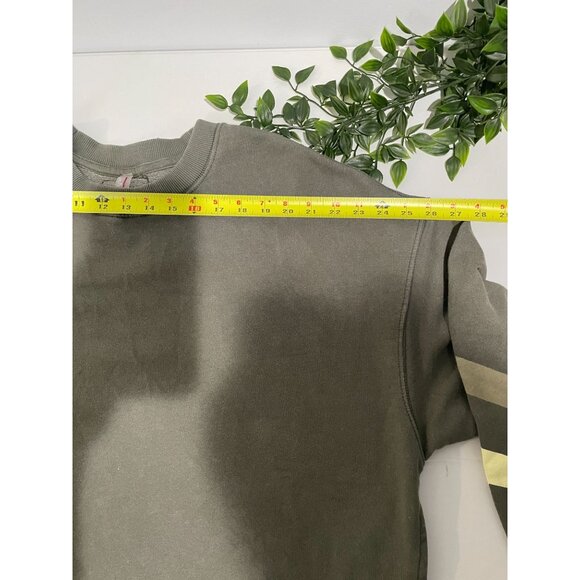 FP Movement Green Sweatshirt With Striped Sleeves & Graphic Design Size M - Picture 12 of 16